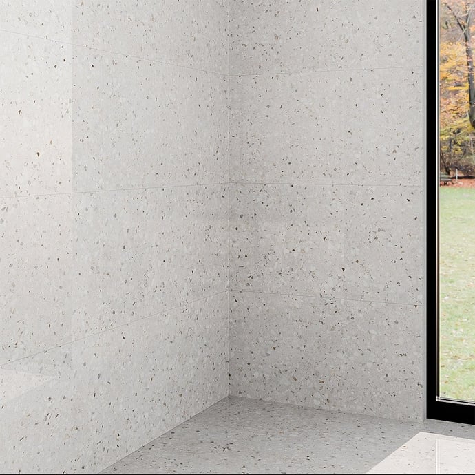 Pietra lucida con piccoli grani bianco Ceppo di Gré