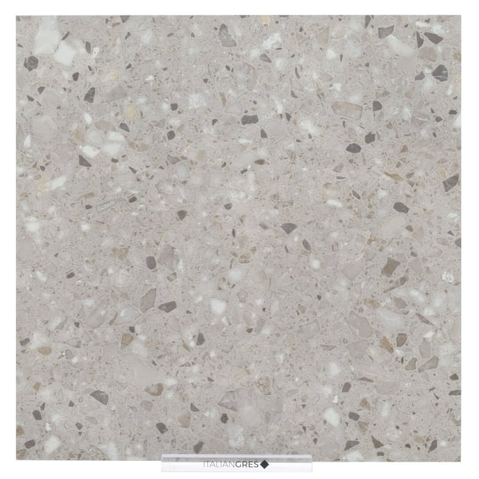Glossy grainy stone taupe Ceppo di Gré