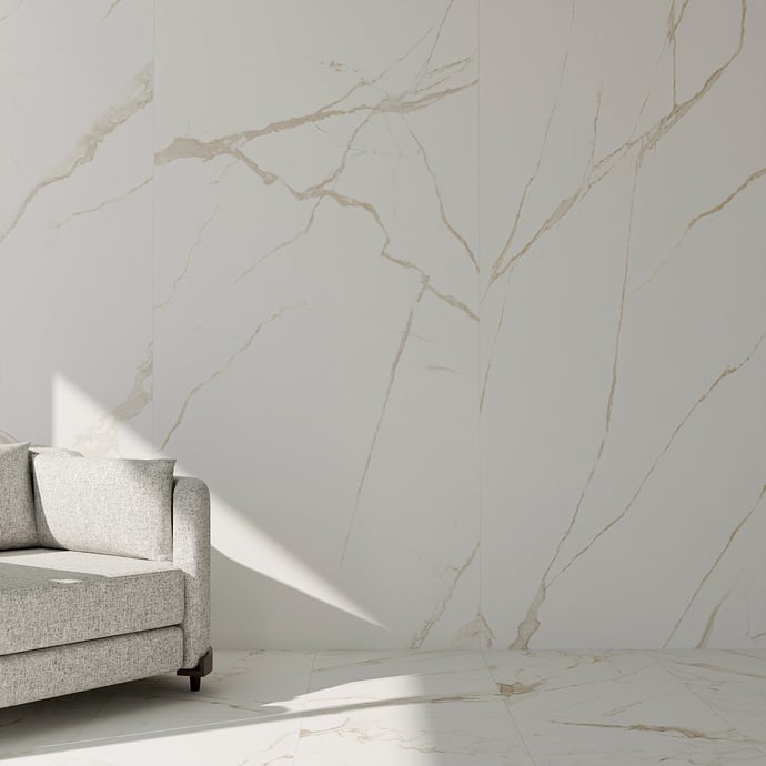Glossy marble cream melange