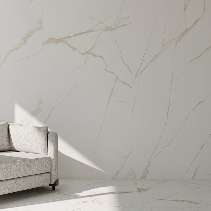 Glossy marble cream melange