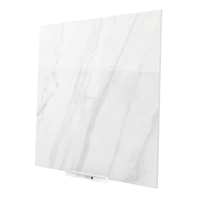 Marmo lucido melange bianco