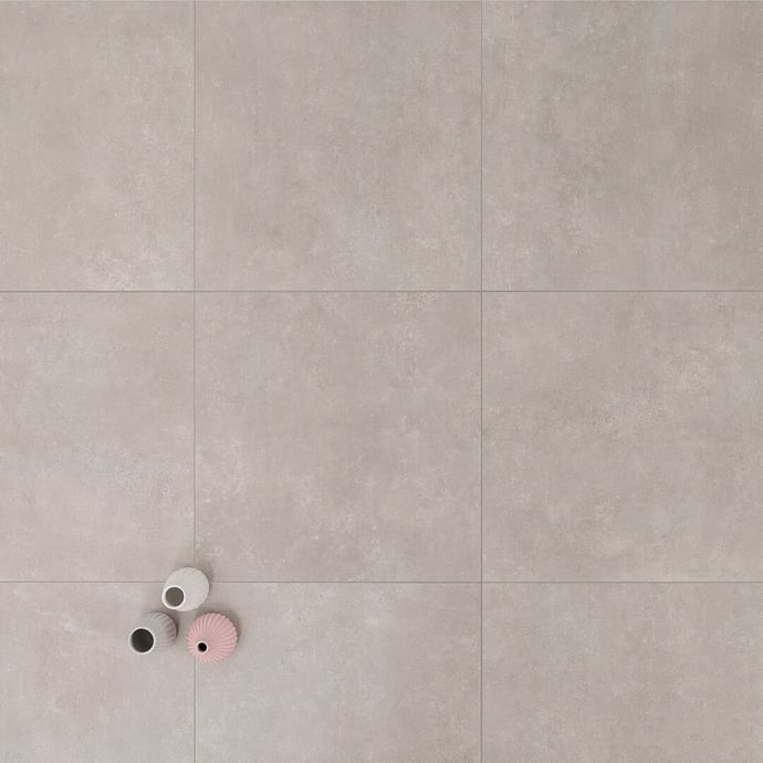 Concrete effect porcelain stoneware taupe