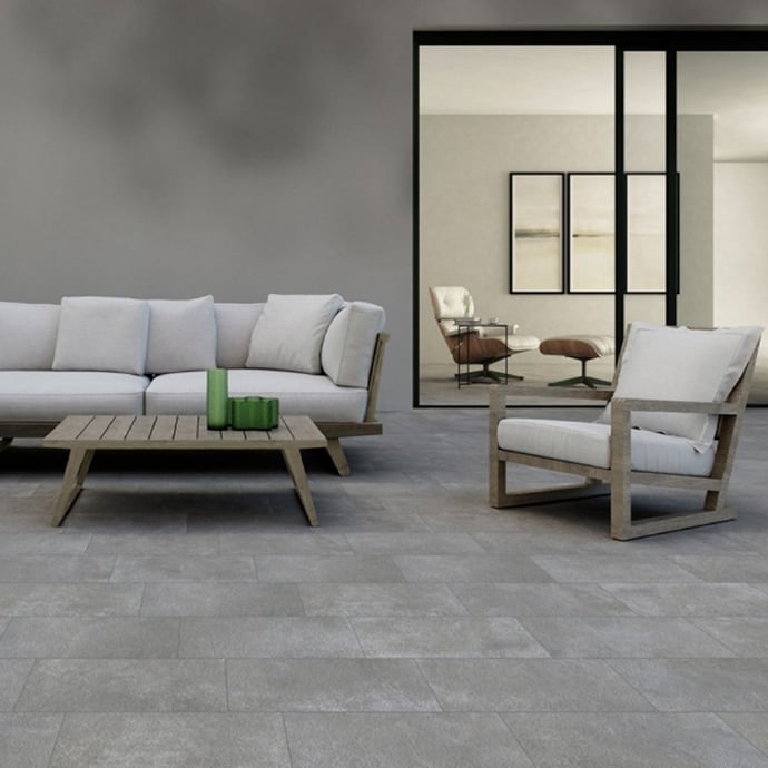 Stone effect tiles R11 - Grey