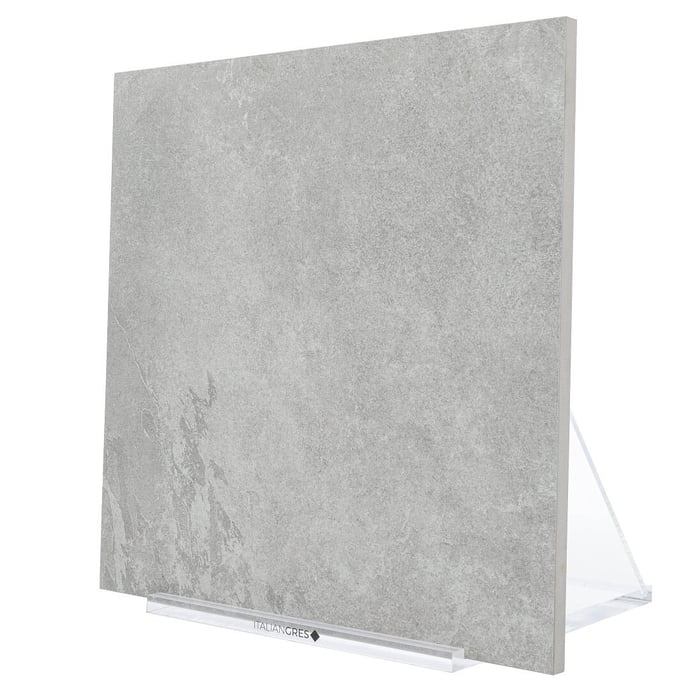 Technical effect floor tiles grey