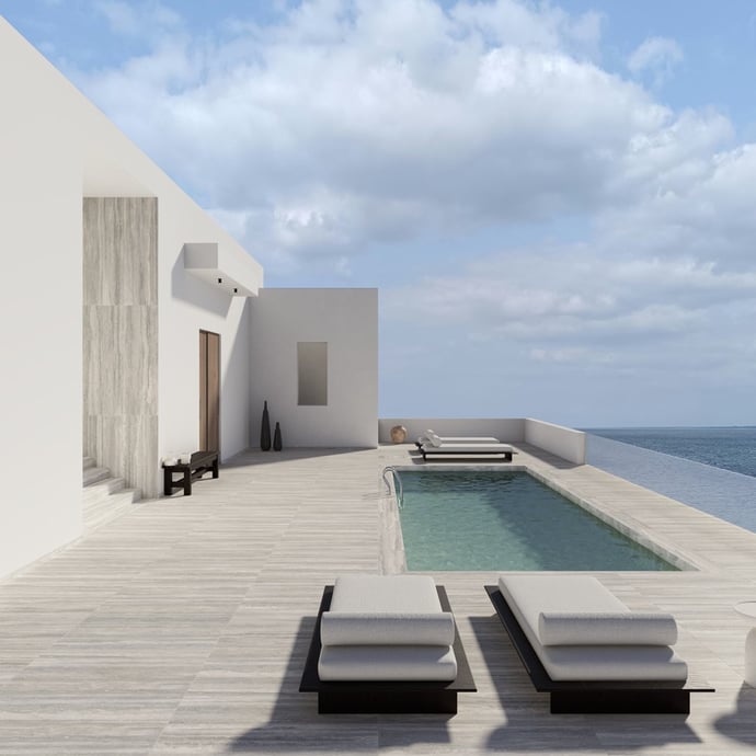 Silver Roman Travertine Outdoor Antislip R11