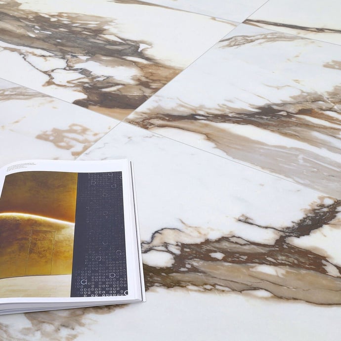 Gold semi polished marble