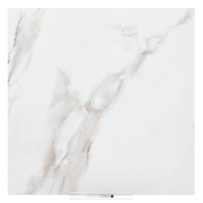 Calacatta semi polished marble