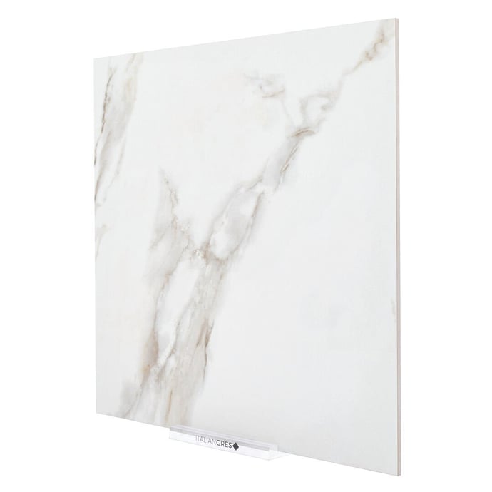 Calacatta semi polished marble