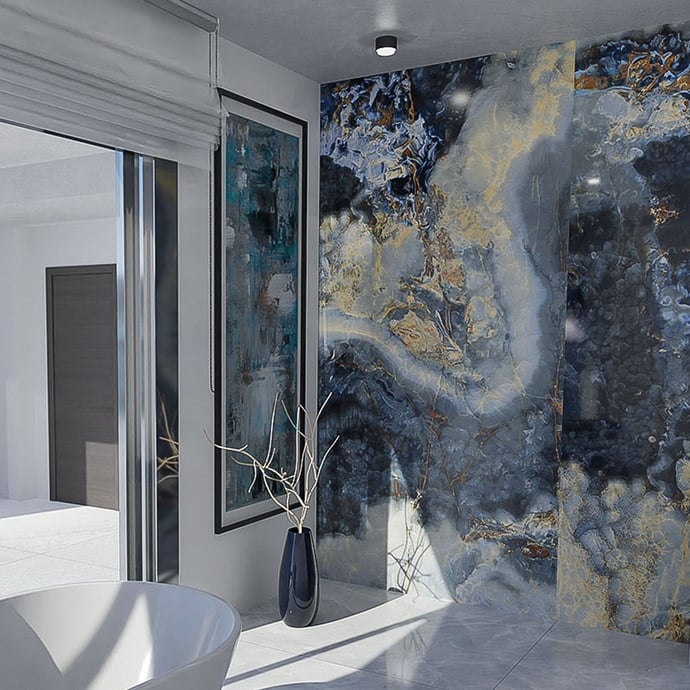Blauer Onyx-Alabaster