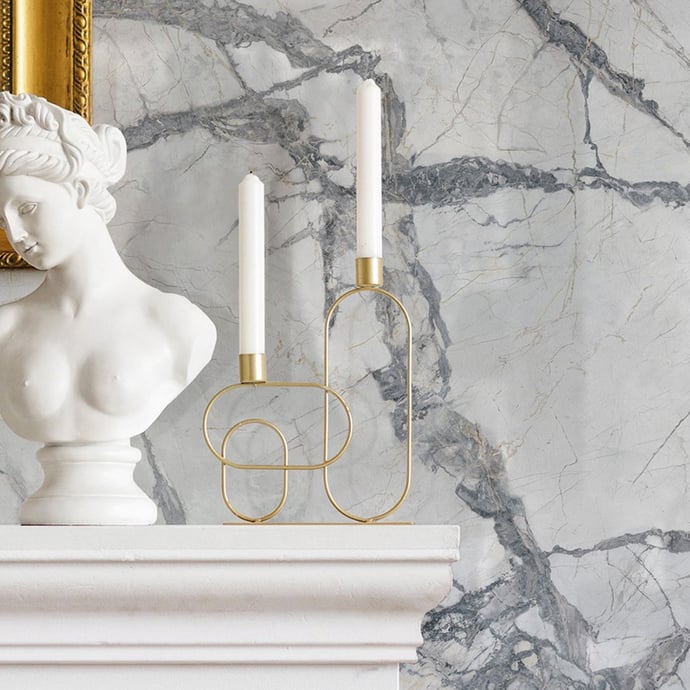 White and grey marble