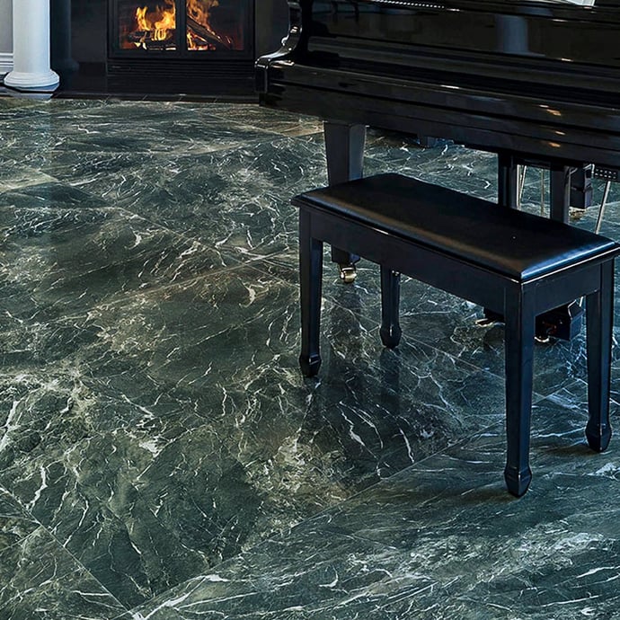 Green alps polished marble