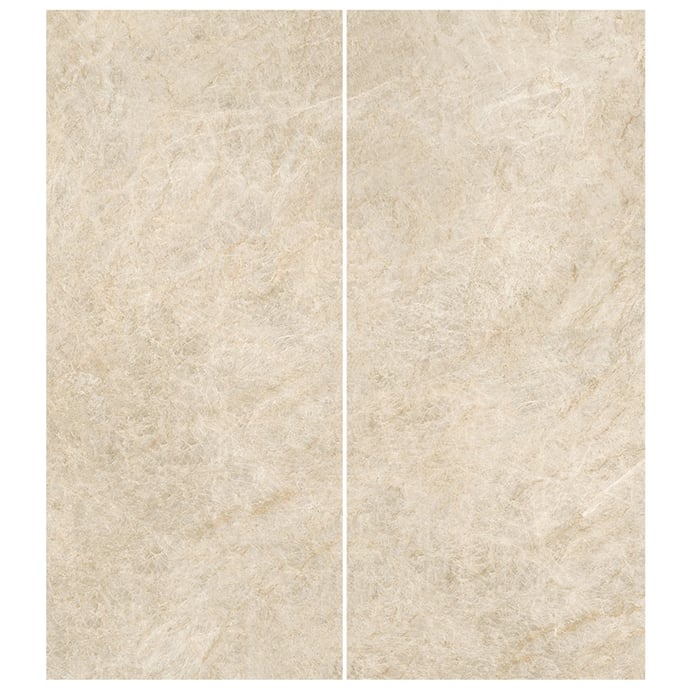 Grandes dalles en marbre Royal mat beige