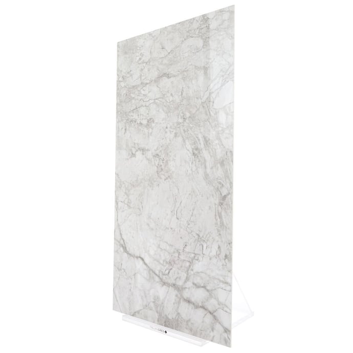 Glänzender Royal Silber Marmor