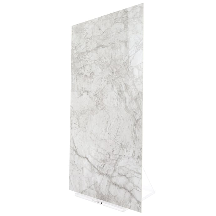 Glänzender Royal Silber Marmor