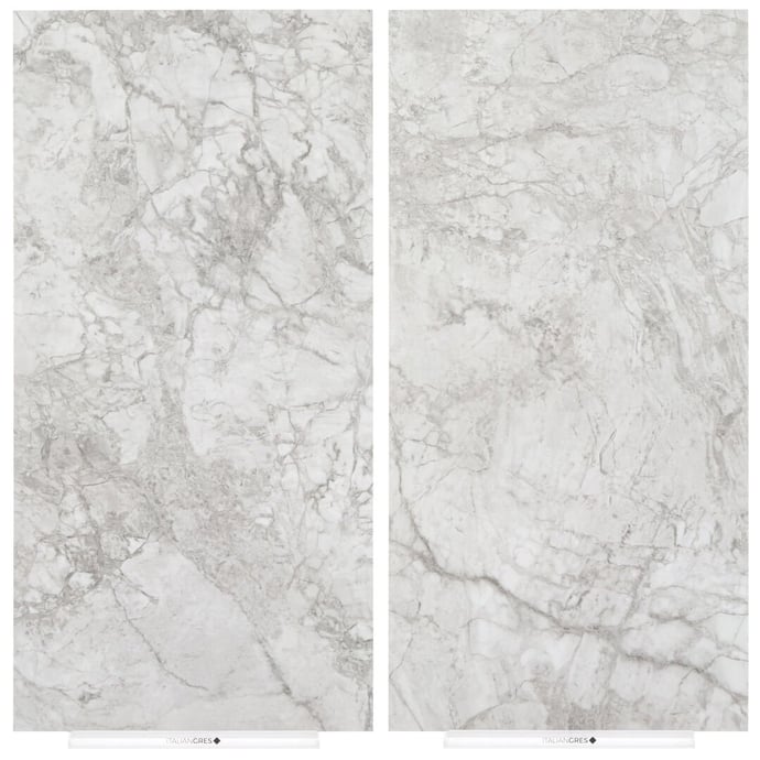 Glänzender Royal Silber Marmor