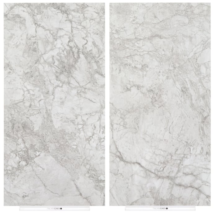 Glänzender Royal Silber Marmor