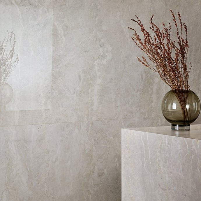 Glossy Royal ivory marble slabs