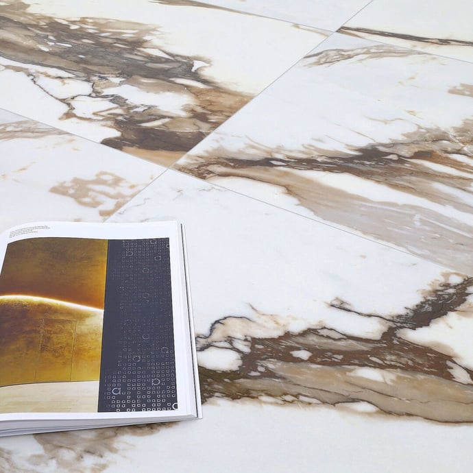 Gold semi polished marble