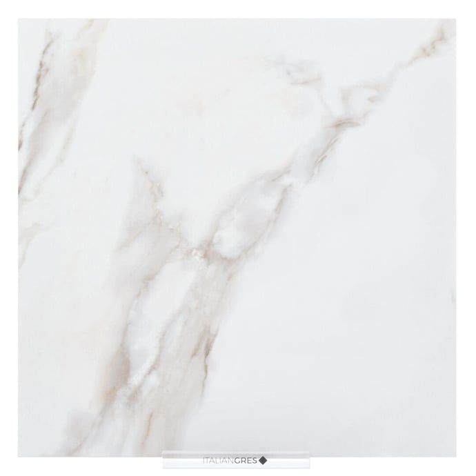 Calacatta semi polished marble