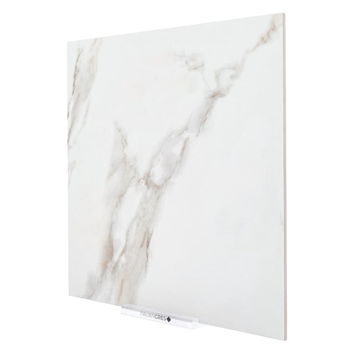 Calacatta semi polished marble
