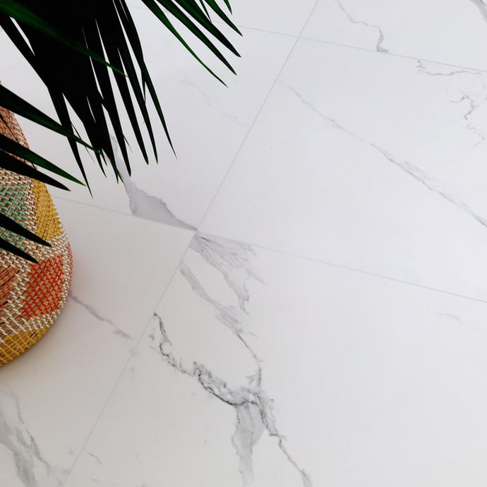 Statuary marble with gray veins