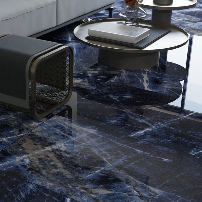 Marmo lucido Blu Sodalite