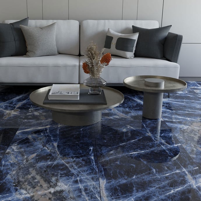 Blu Sodalite glossy Marble