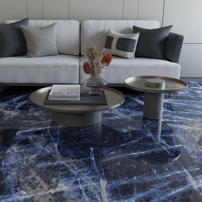 Marmo lucido Blu Sodalite