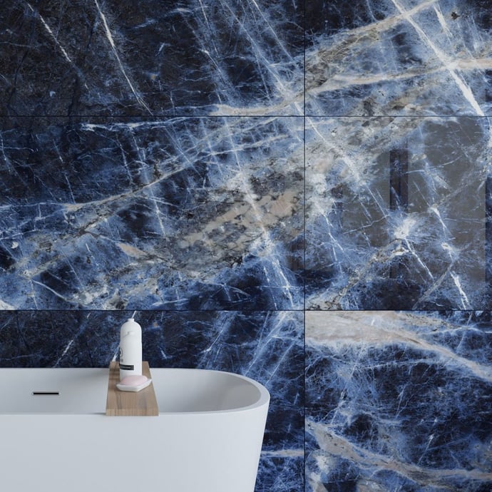 Marmo lucido Blu Sodalite
