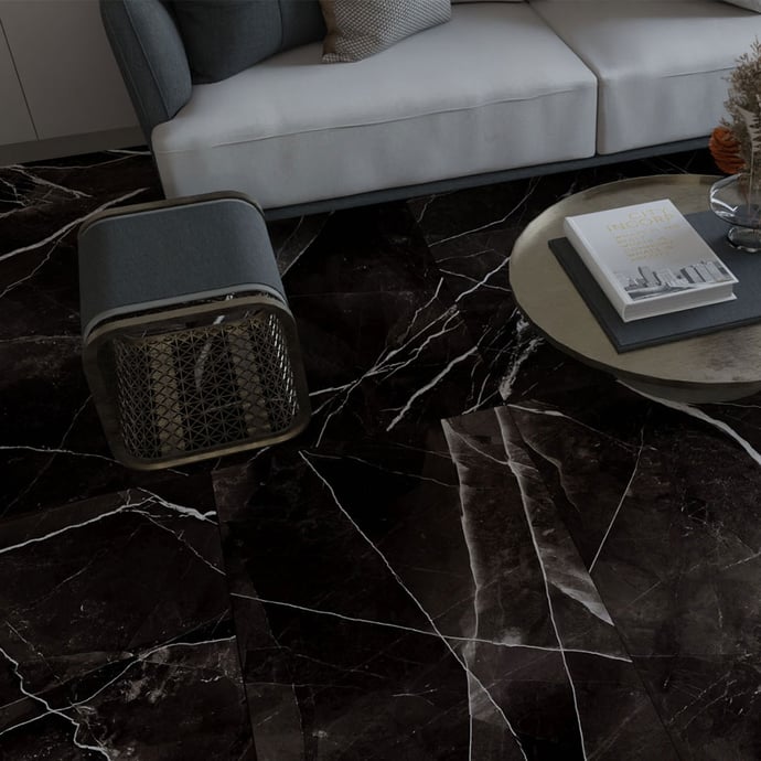 Marbre mat Calacatta Nero