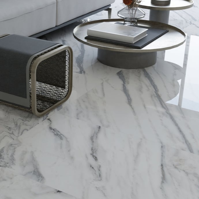 Bianco Arni glossy marble