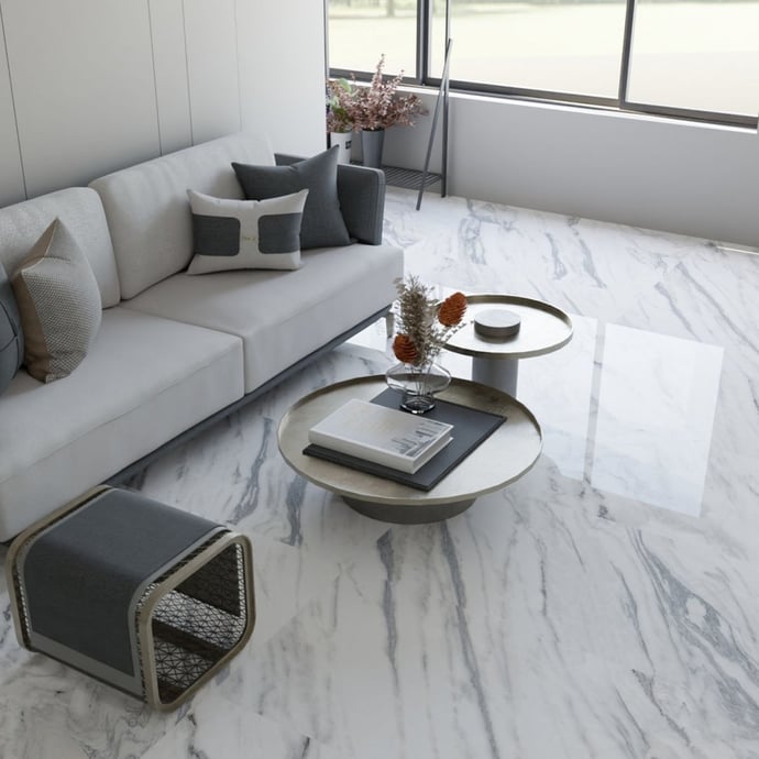 Bianco Arni glossy marble