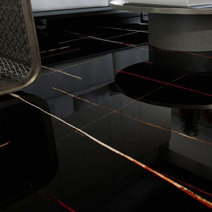 Marbre brillant Sahara Noir