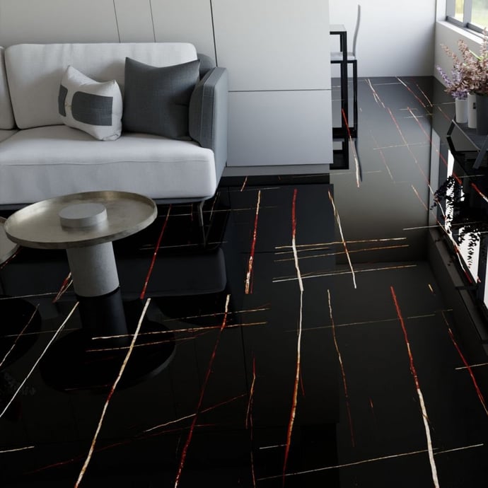 Marbre brillant Sahara Noir