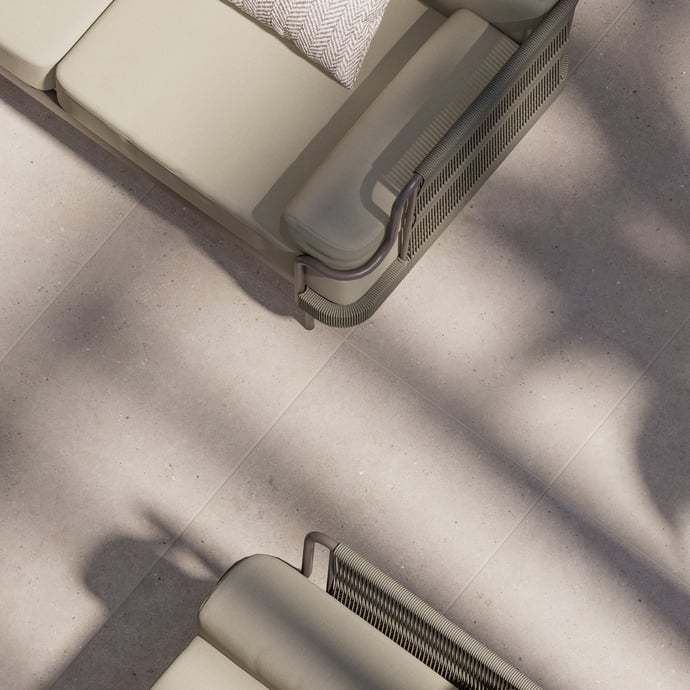 Einheitlicher Punktierter Stein Taupe 20 mm Outdoor
