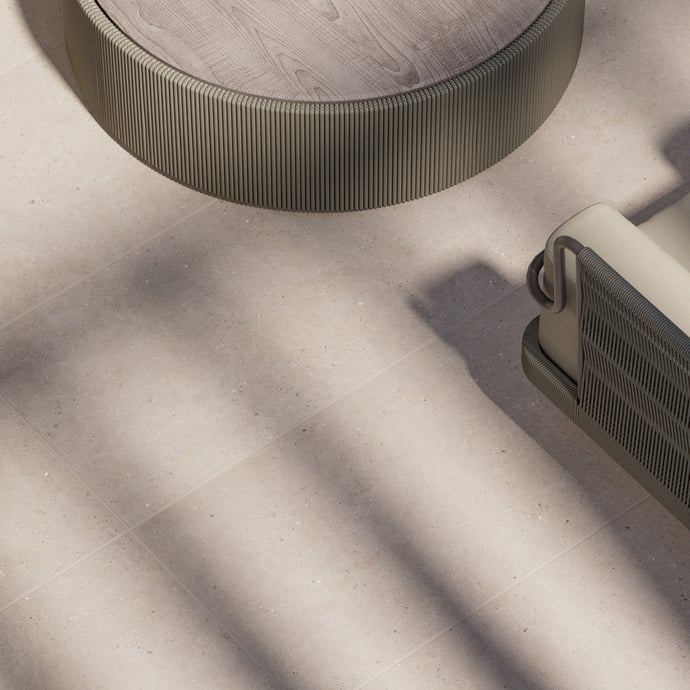 Einheitlicher Punktierter Stein Taupe 20 mm Outdoor