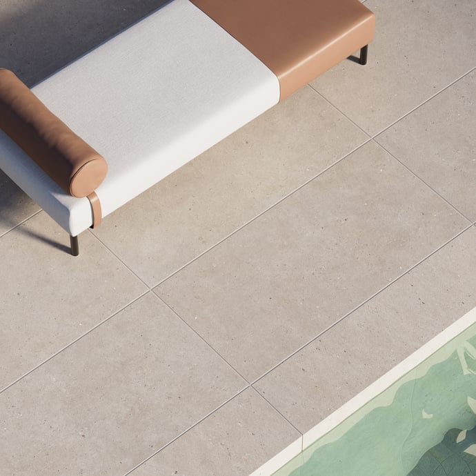 Einheitlicher Punktierter Stein Taupe 20 mm Outdoor