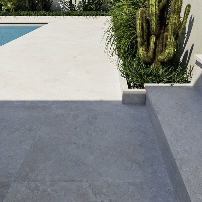 Travertino crosscut bianco strutturato 20mm