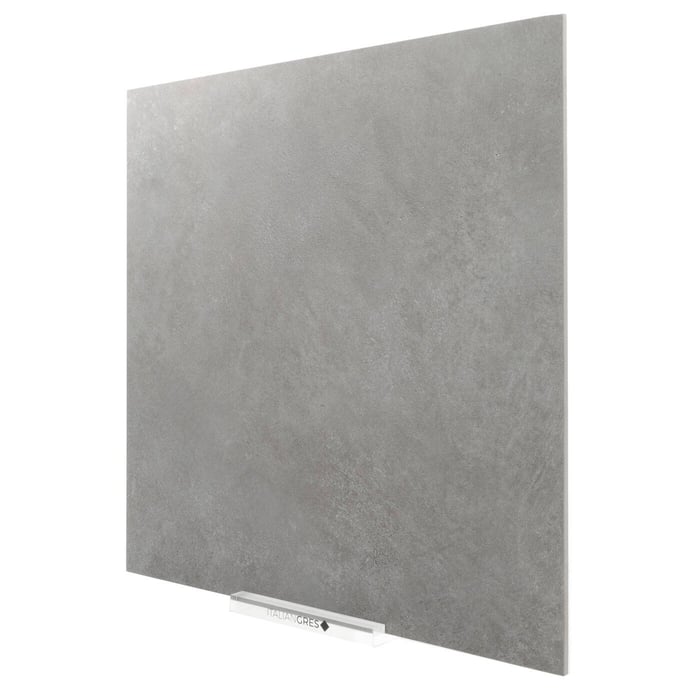 Dark grey industrial metallic tiles