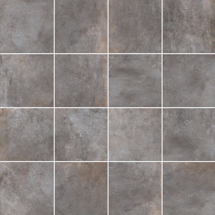 Dark grey industrial metallic tiles