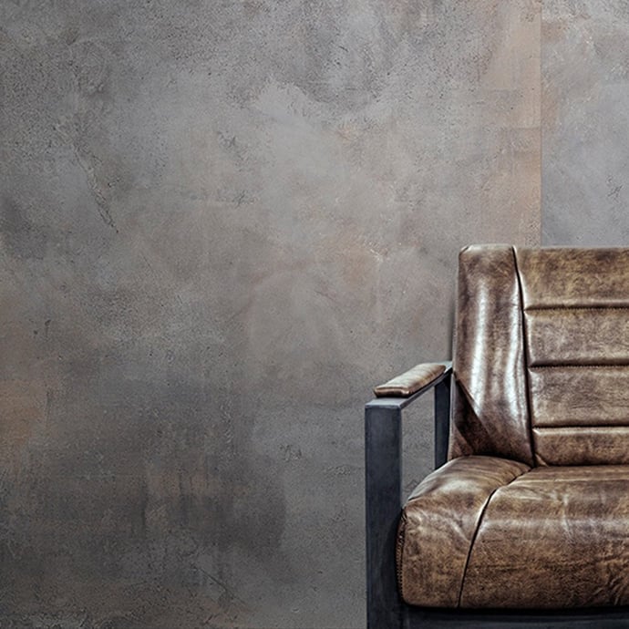 Dark grey industrial metallic tiles