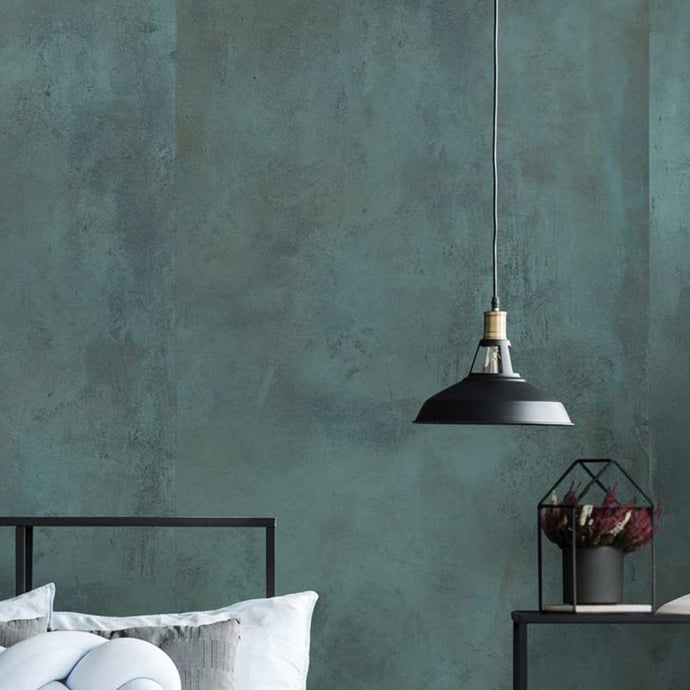 Emerald industrial metallic tiles