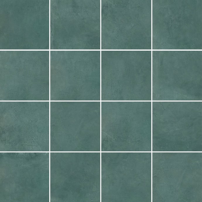 Emerald industrial metallic tiles