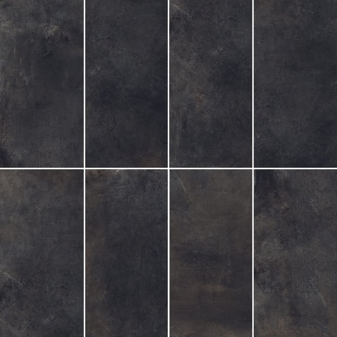 Black industrial metallic tiles 20 mm outdoor