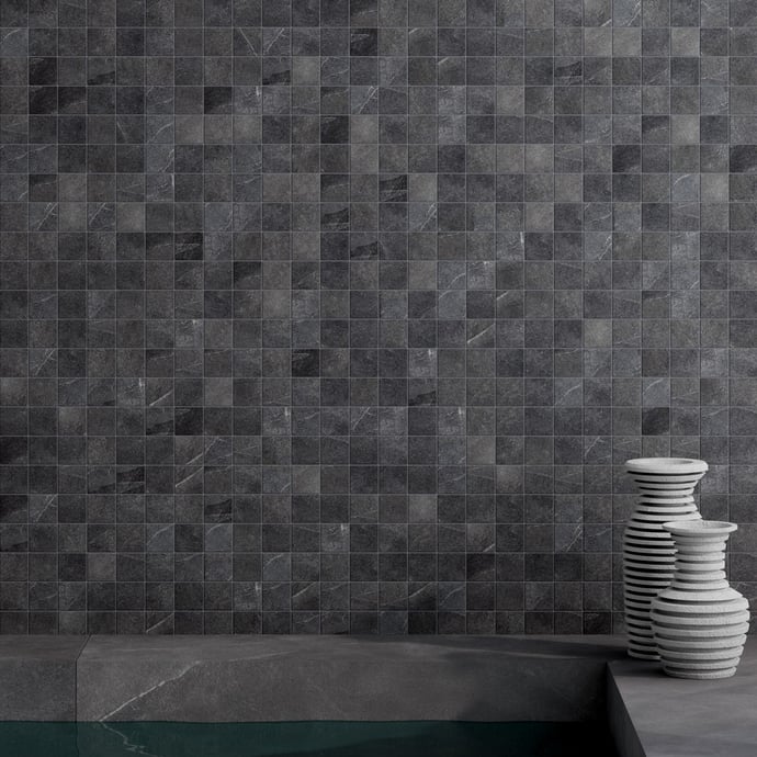 Schiefergestein Dark Mosaik