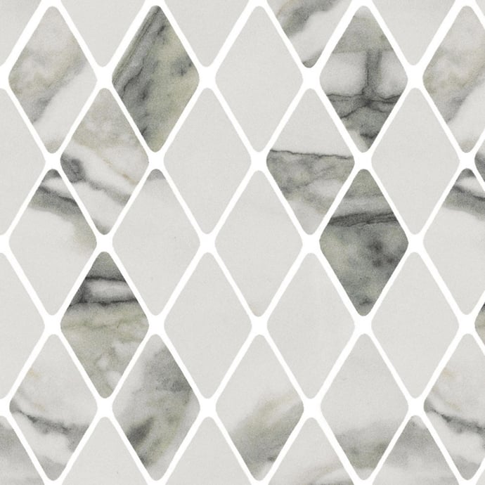 Calacatta green rhombuses mosaic