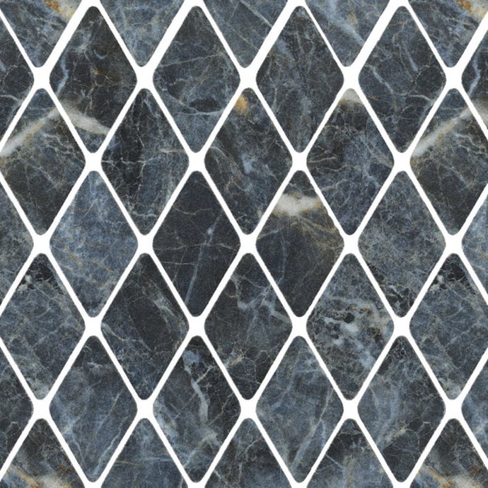 Blu Saint Laurent rhombuses mosaic