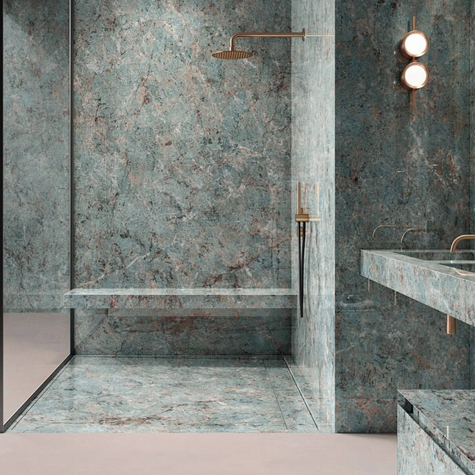 Amazzonite glossy marble