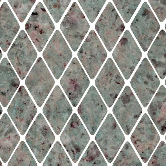 Amazzonite rhombuses mosaic