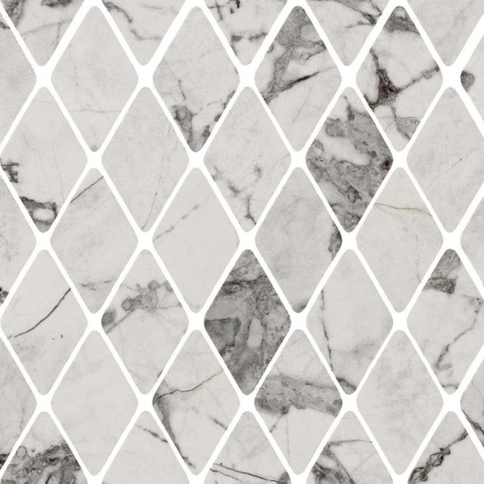 Marmor Invisible Grey Rautenmosaik